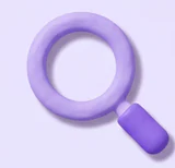 Electric clay magnifying glass icon for Google and listicles