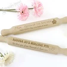 Custom Embossed Rolling Pin with Grandchild's Handwriting — Mother's Day gift for a grandmother, shoppable idea