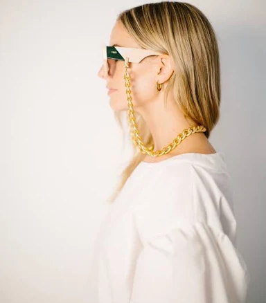 Handcrafted Gold Eyewear Chain — Mother's Day gift for a grandmother, shoppable idea