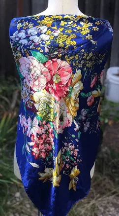 Luxe Silk Floral Scarf — Mother's Day gift for a grandmother, shoppable idea