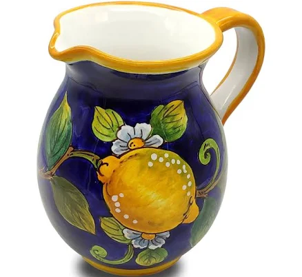 Artisan Hand-Painted Italian Ceramic Pitcher — Mother's Day gift for your mother in law, shoppable idea