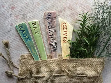 Hand-Painted Ceramic Herb Markers — Mother's Day gift for your mother in law, shoppable idea