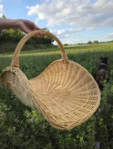 Hand-Woven Wicker Gathering Basket — Mother's Day gift for your mother in law, shoppable idea
