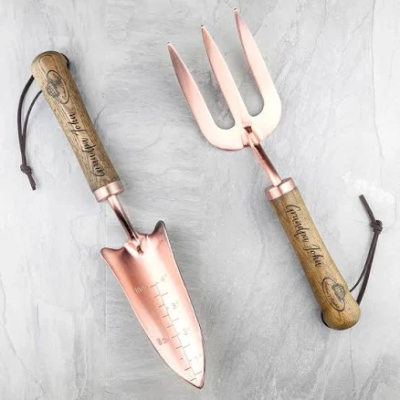 Solid Copper Hand Trowel and Fork Set — Mother's Day gift for your mother in law, shoppable idea
