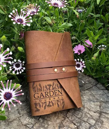 Leather-Bound Garden Log Book — Mother's Day gift for your mother in law, shoppable idea