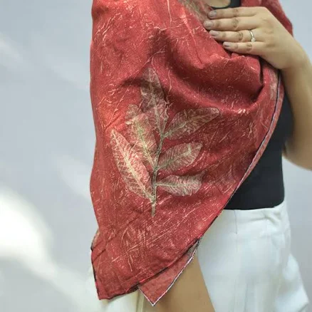 Botanical Print Silk Scarf — Mother's Day gift for your mother in law, shoppable idea