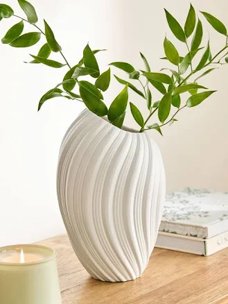 Handcrafted Ceramic Pleated Vase — Mother's Day gift for your mother in law, shoppable idea