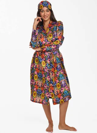 Liberty London Silk-Cotton Floral Robe — Mother's Day gift for your mother in law, shoppable idea
