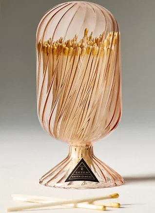 Luxe Hand-Blown Glass Match Holder — Mother's Day gift for your mother in law, shoppable idea