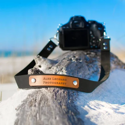 Personalized 'Quiet Luxury' Leather Camera Strap — Mother's Day gift for your mother in law, shoppable idea