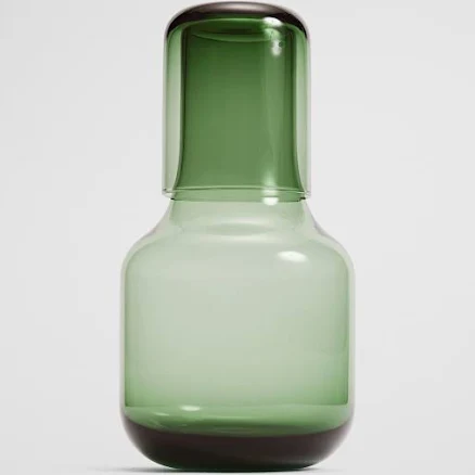 Hand-Blown Glass Bedside Carafe & Tumbler Set — Mother's Day gift for your wife from her husband — shoppable idea