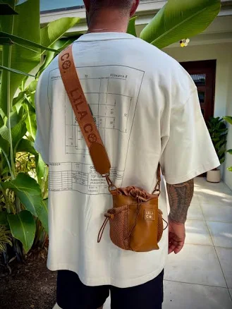 Heritage Leather Dog Walking Pouch — Mother's Day gift for your wife from her husband — shoppable idea