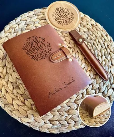 Heritage Leather 'Letters to My Child' Journal — Mother's Day gift for your wife from her husband — shoppable idea