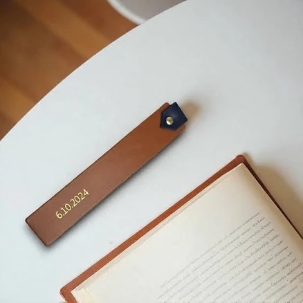 Personalized Leather Mother’s Day Bookmark — Mother's Day gift for your wife from her husband — shoppable idea
