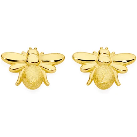 14k Gold 'Wilderkind' Bee Stud Earrings — Mother's Day gift for your wife from her husband — shoppable idea