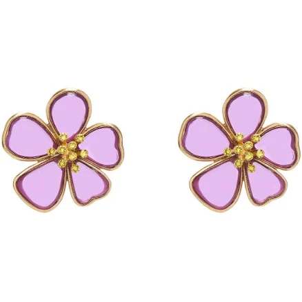 Artisan Hand-Carved Resin 'Hibiscus' Statement Earrings — Mother's Day gift for your wife from her husband — shoppable idea