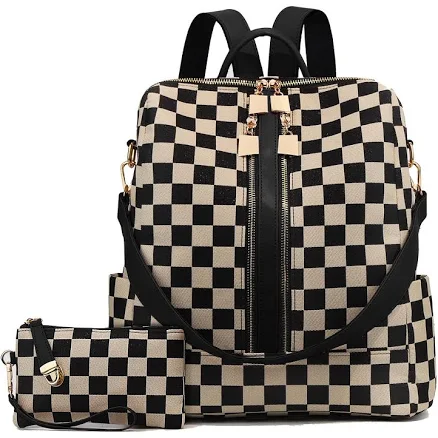 Bold Checkered Tech Backpack — Mother's Day gift for your wife from her husband — shoppable idea