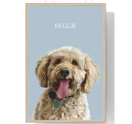 Custom Timber Relief Pet Portrait — Mother's Day gift for your wife from her husband — shoppable idea