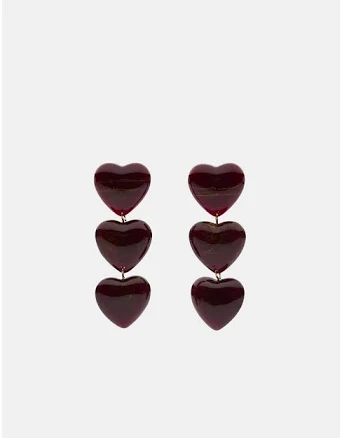 Sculptural Resin Heart Earrings — Mother's Day gift for your wife from her husband — shoppable idea