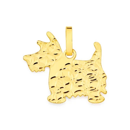 Solid Gold Dog Silhouette Necklace — Mother's Day gift for your wife from her husband — shoppable idea